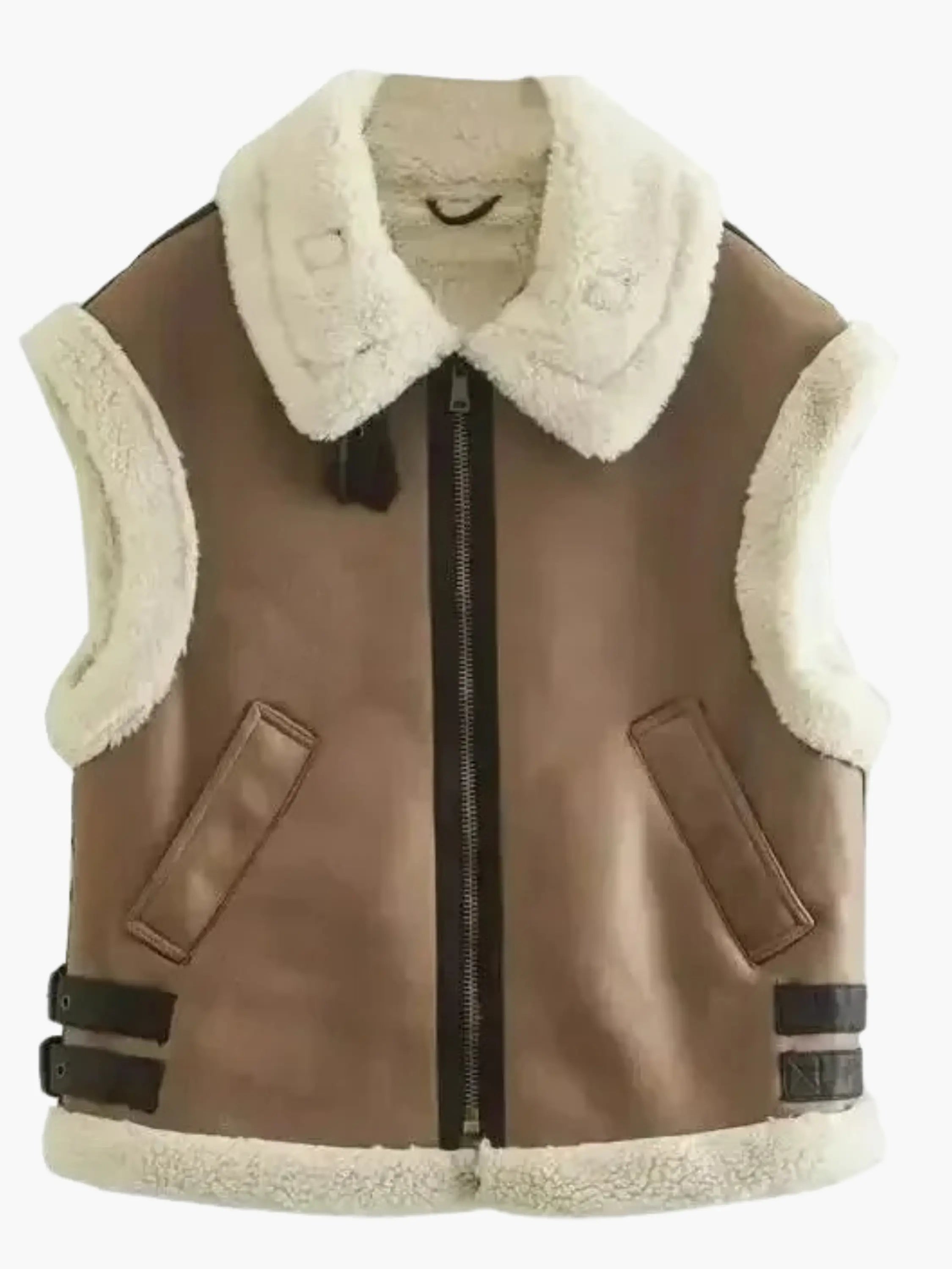 Faux Shearling Lined Vest