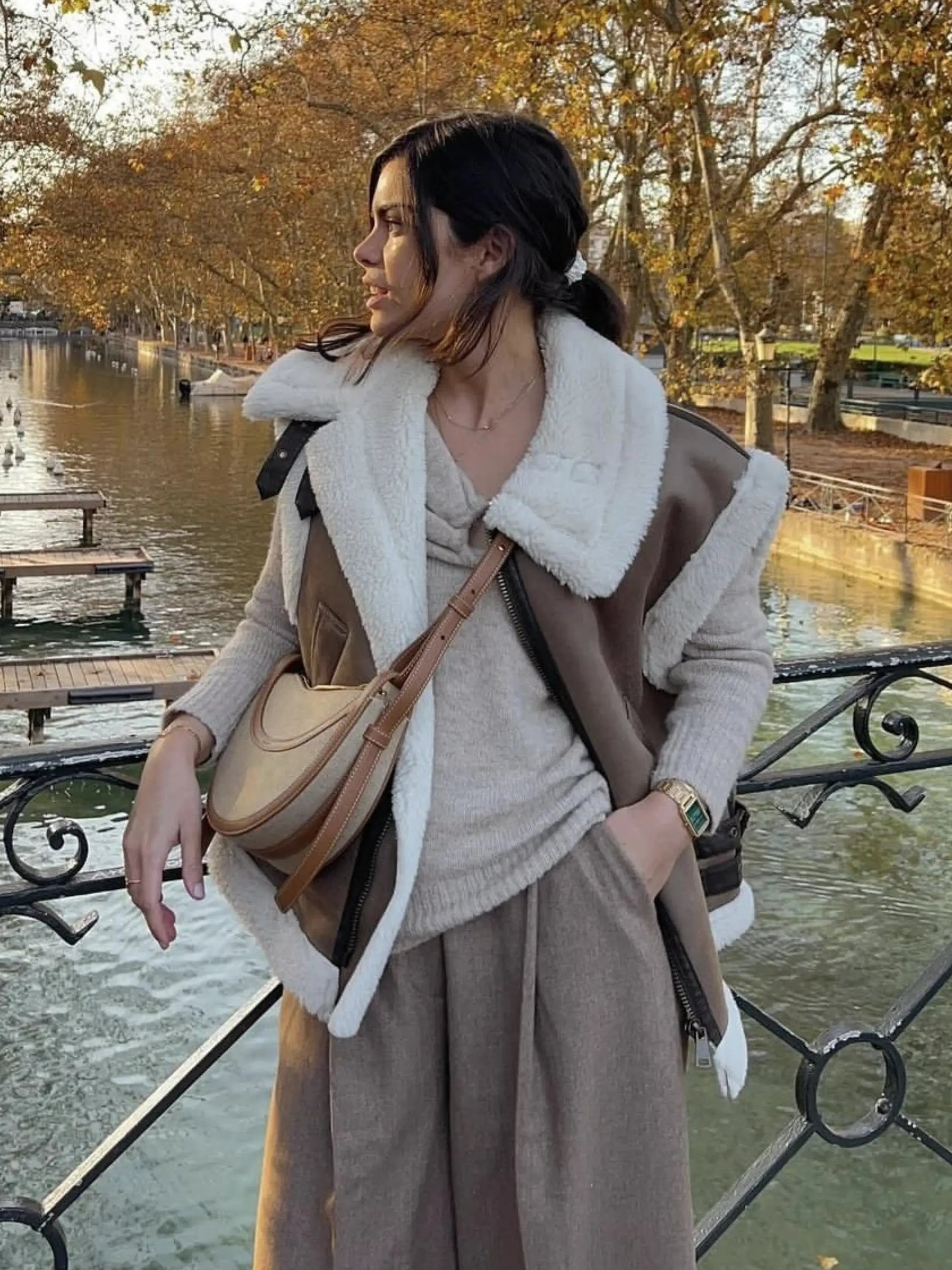 Faux Shearling Lined Vest