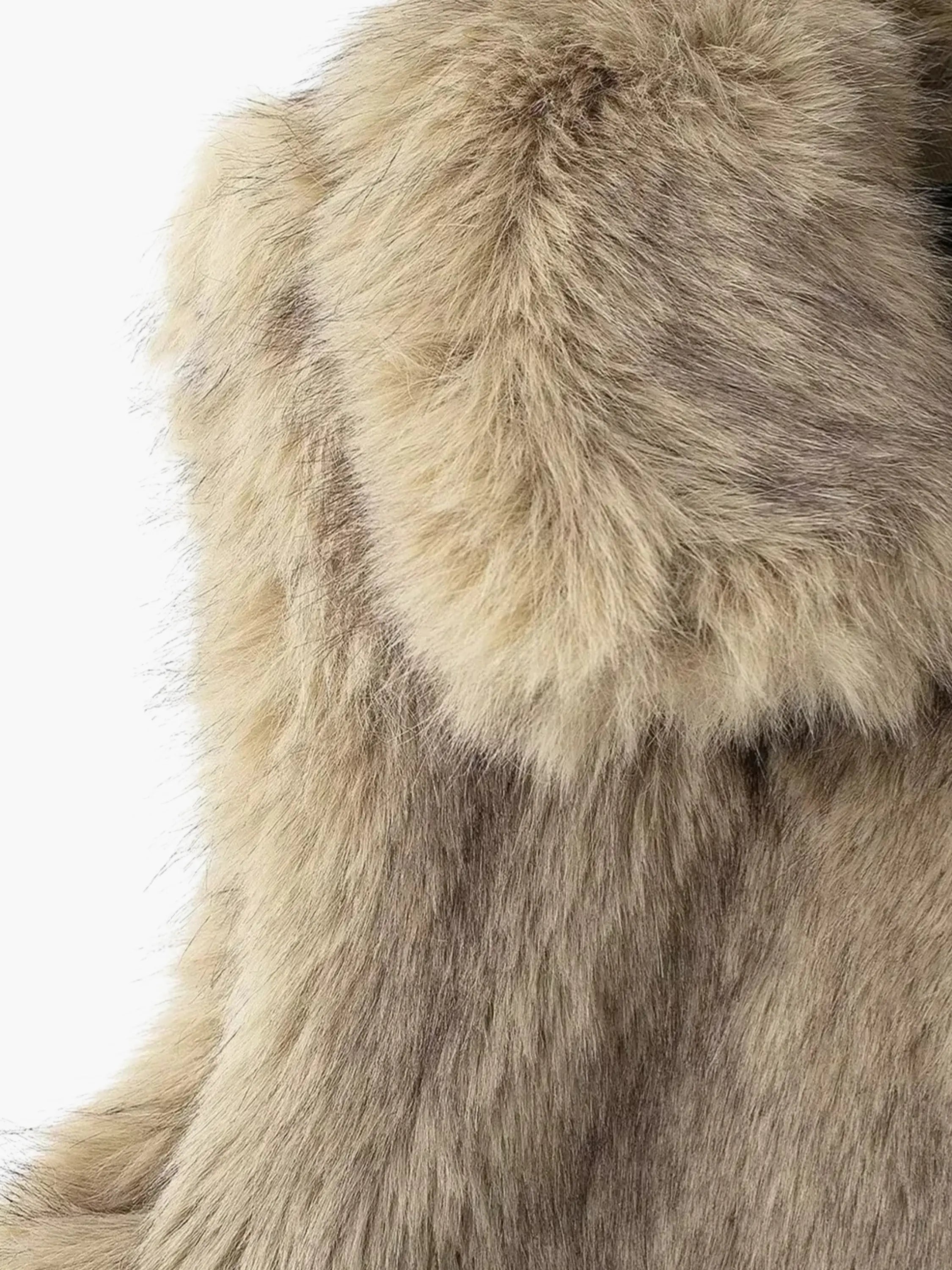 Plush Faux Fur Vest with Collar