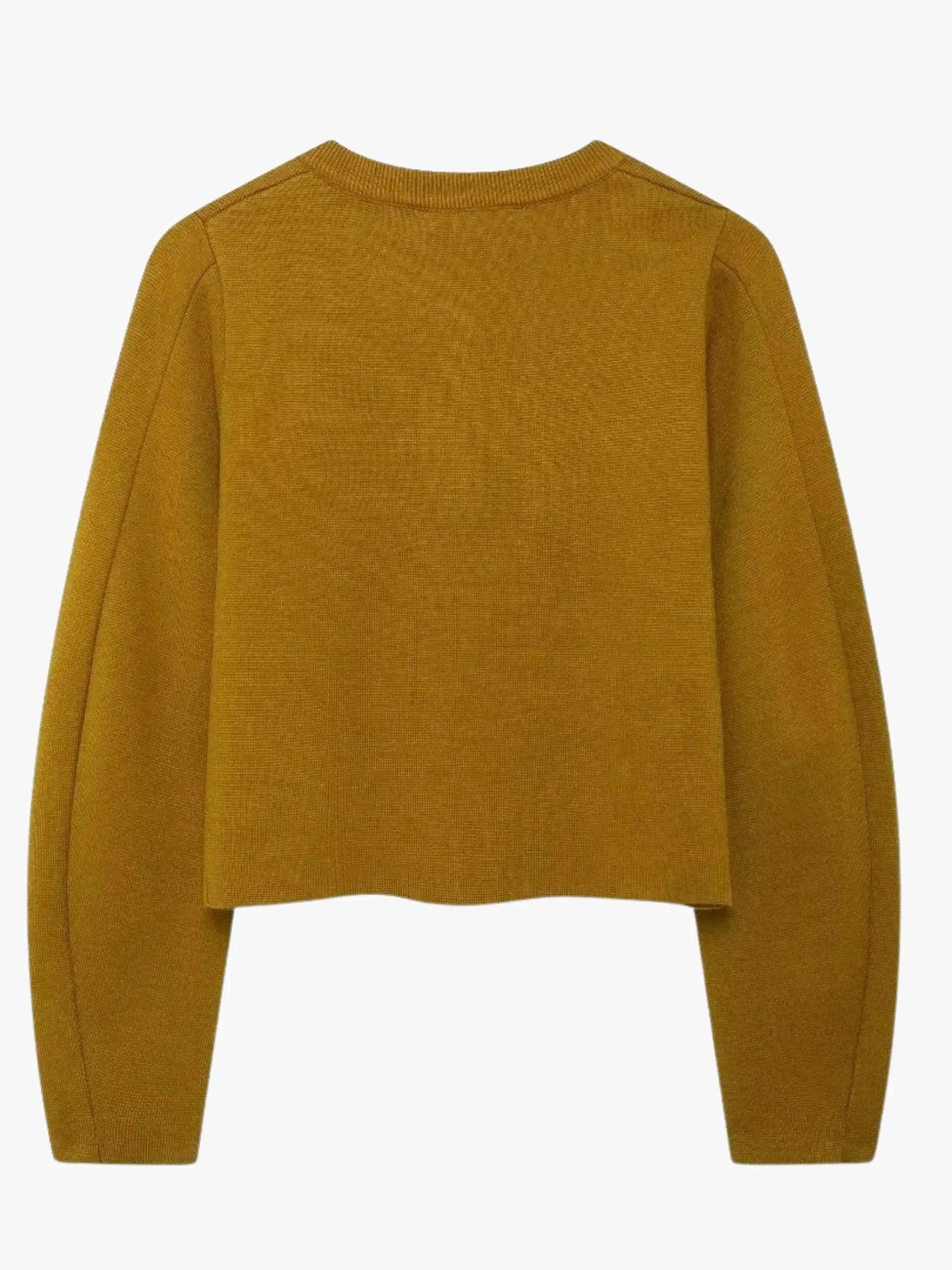 Cropped Knit Cardigan with Front Pockets