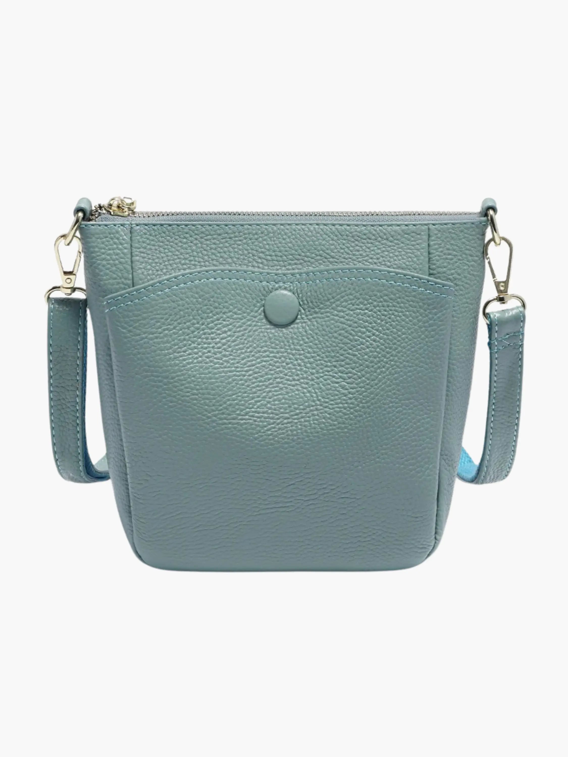 Compact Pebbled Crossbody Bag