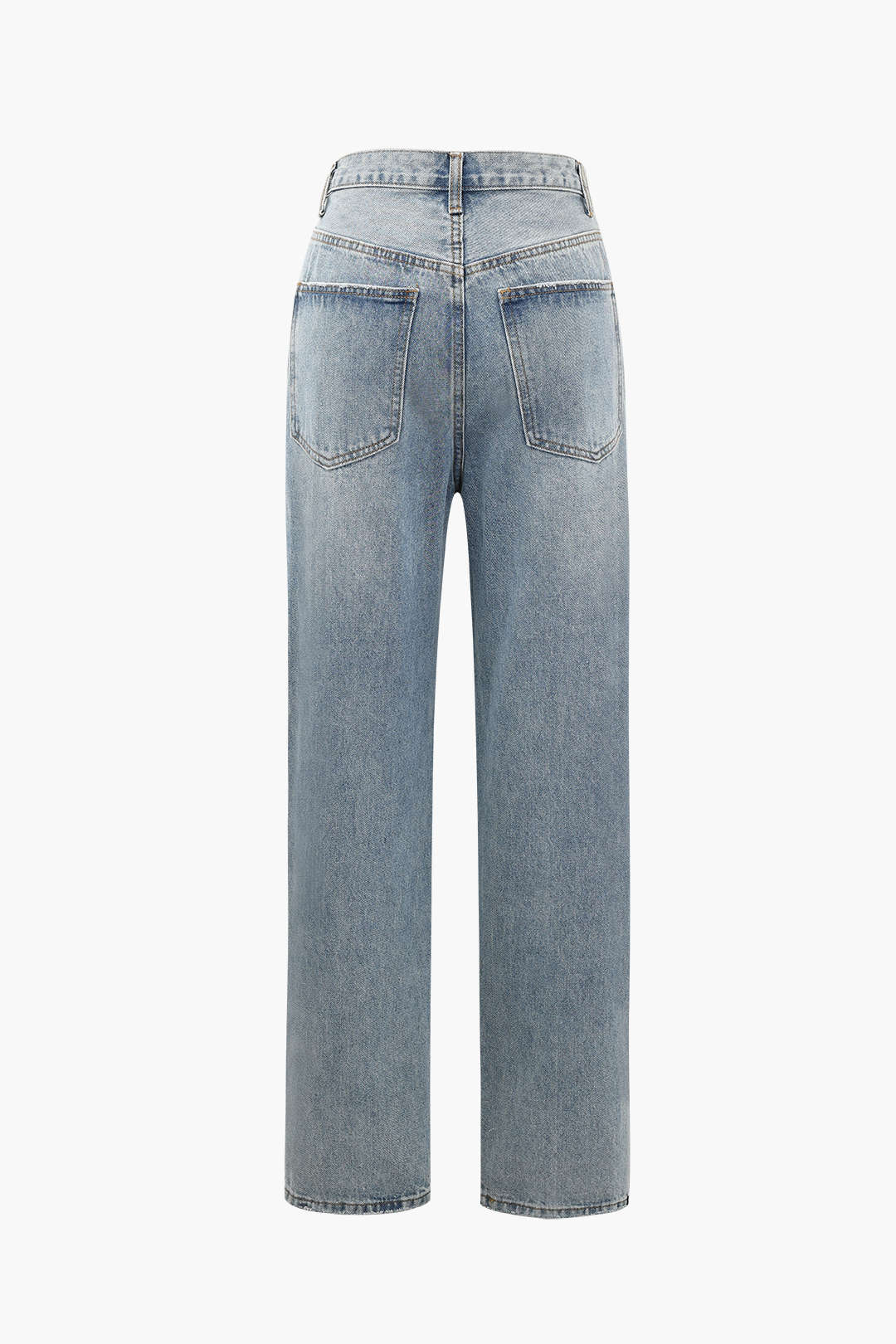 High-Waisted  Jeans Asymmetric with Wide-Leg