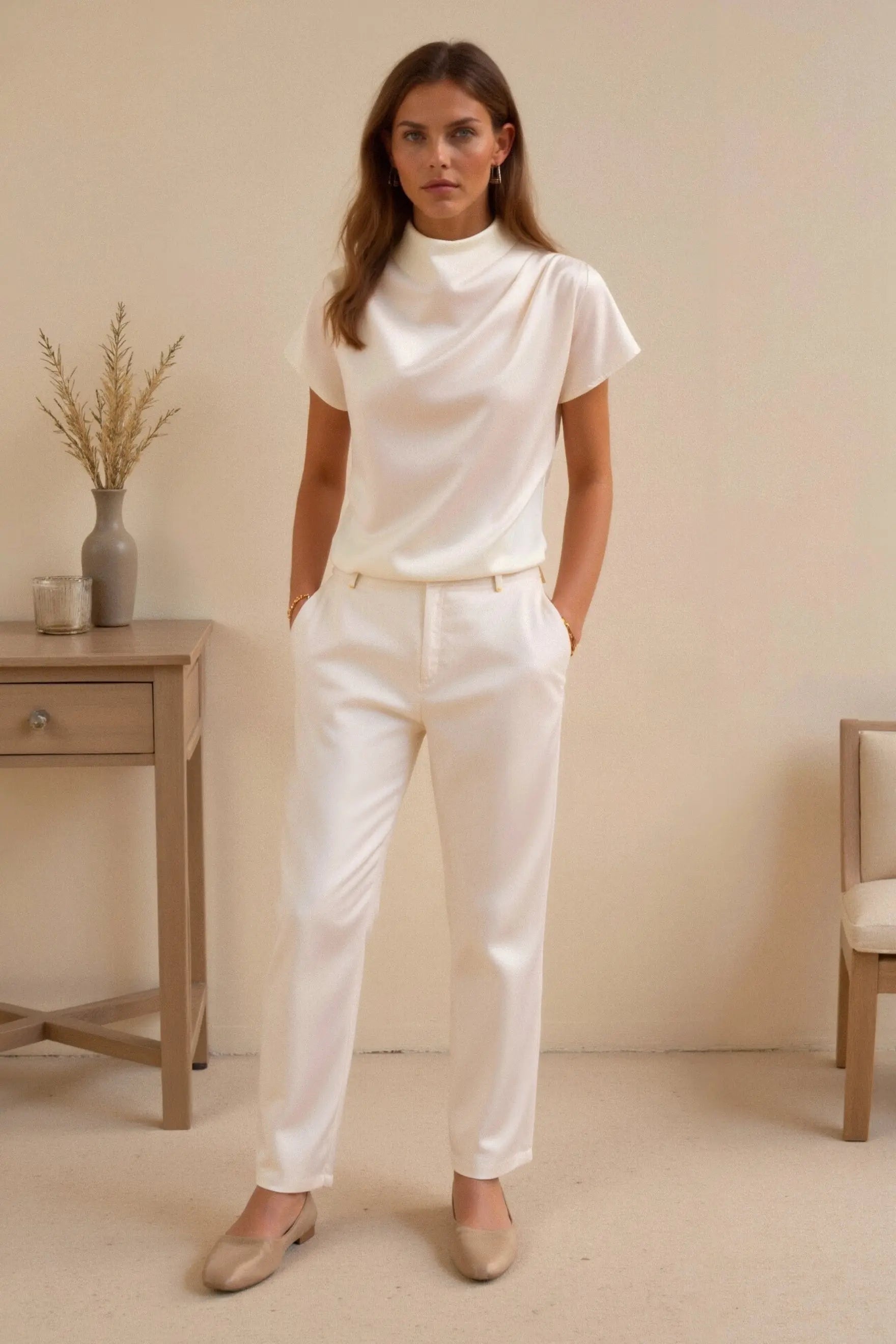 Satin Relaxed-Fit T-Shirt