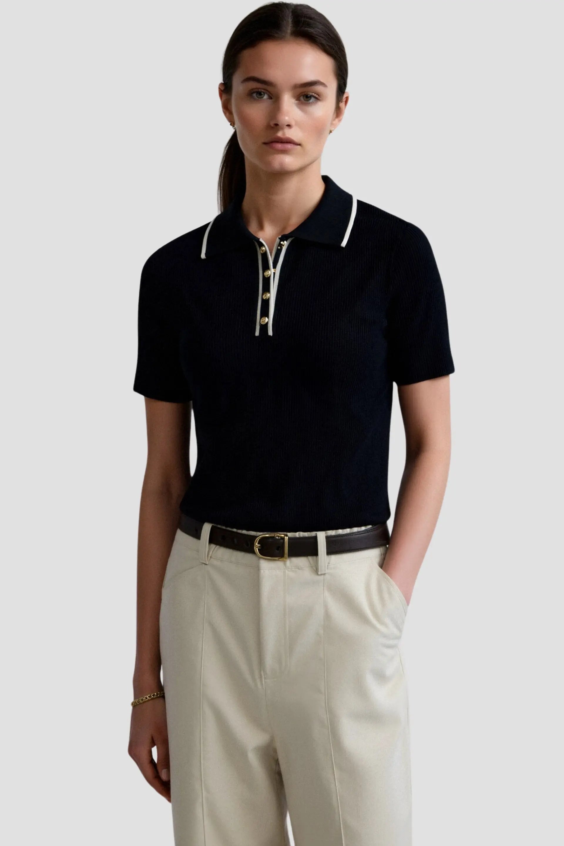 Classic Polo Shirt with Contrast Trim
