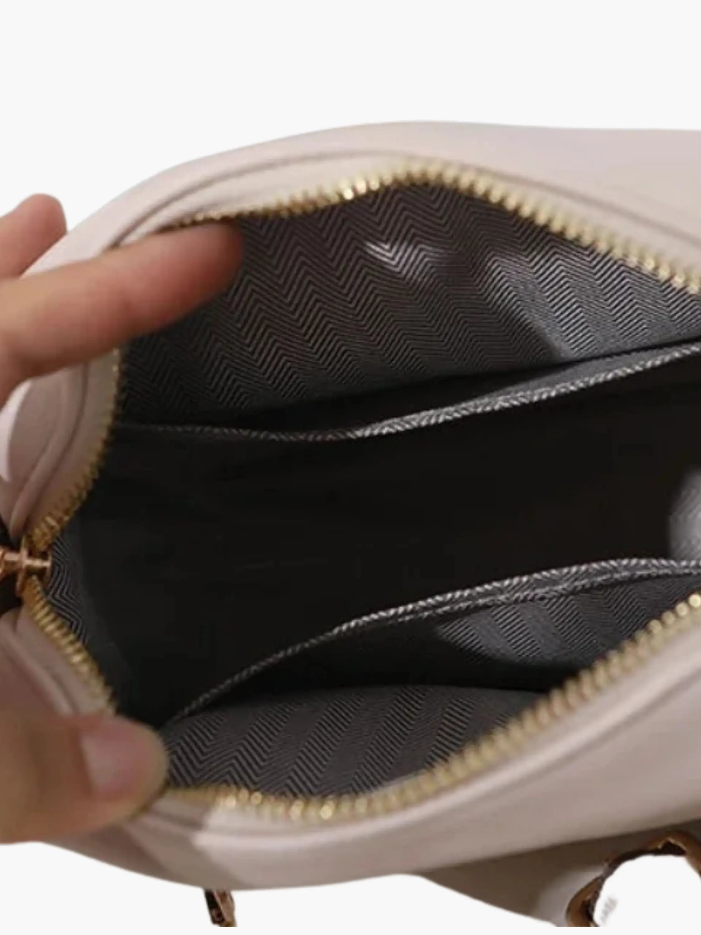 Casual Crossbody Bag with Striped Strap