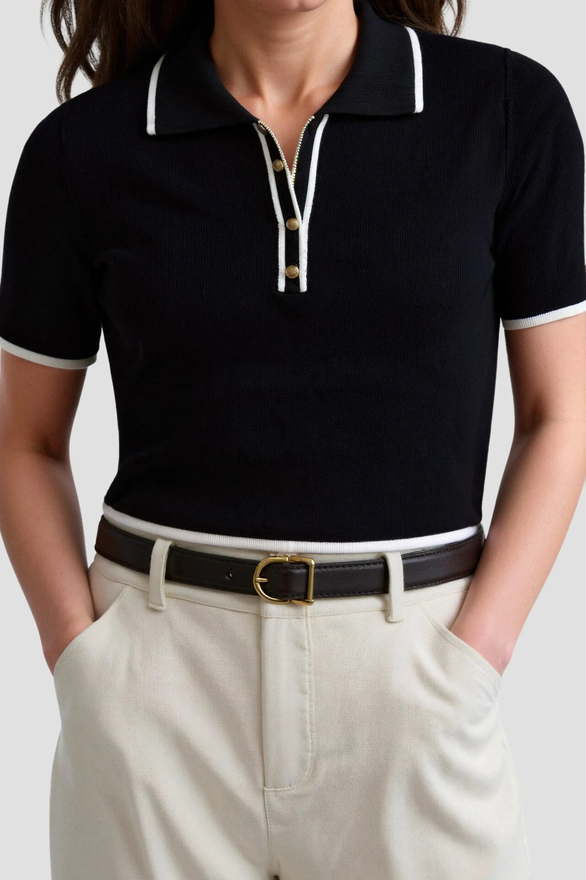 Classic Polo Shirt with Contrast Trim