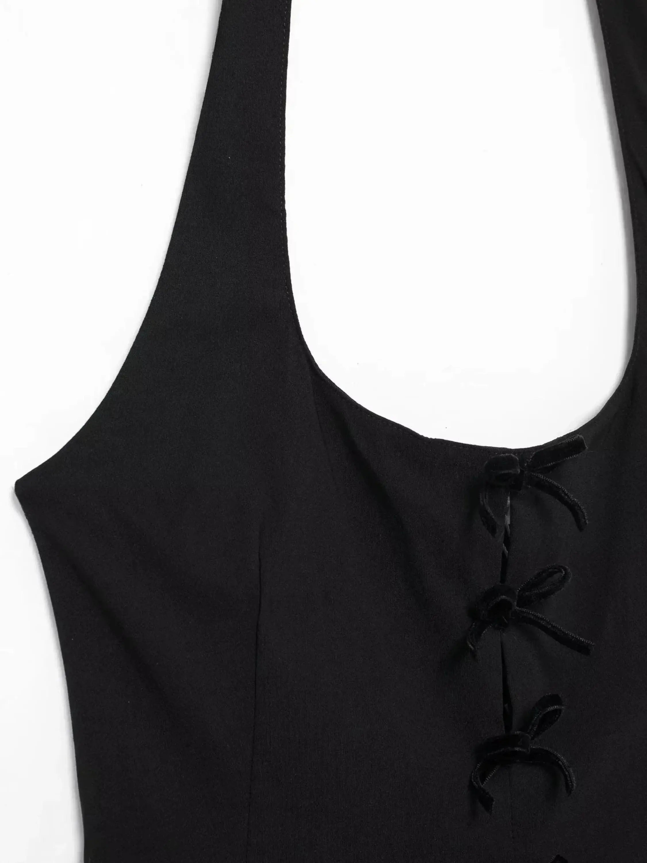 Black Halter Neck Mini Dress