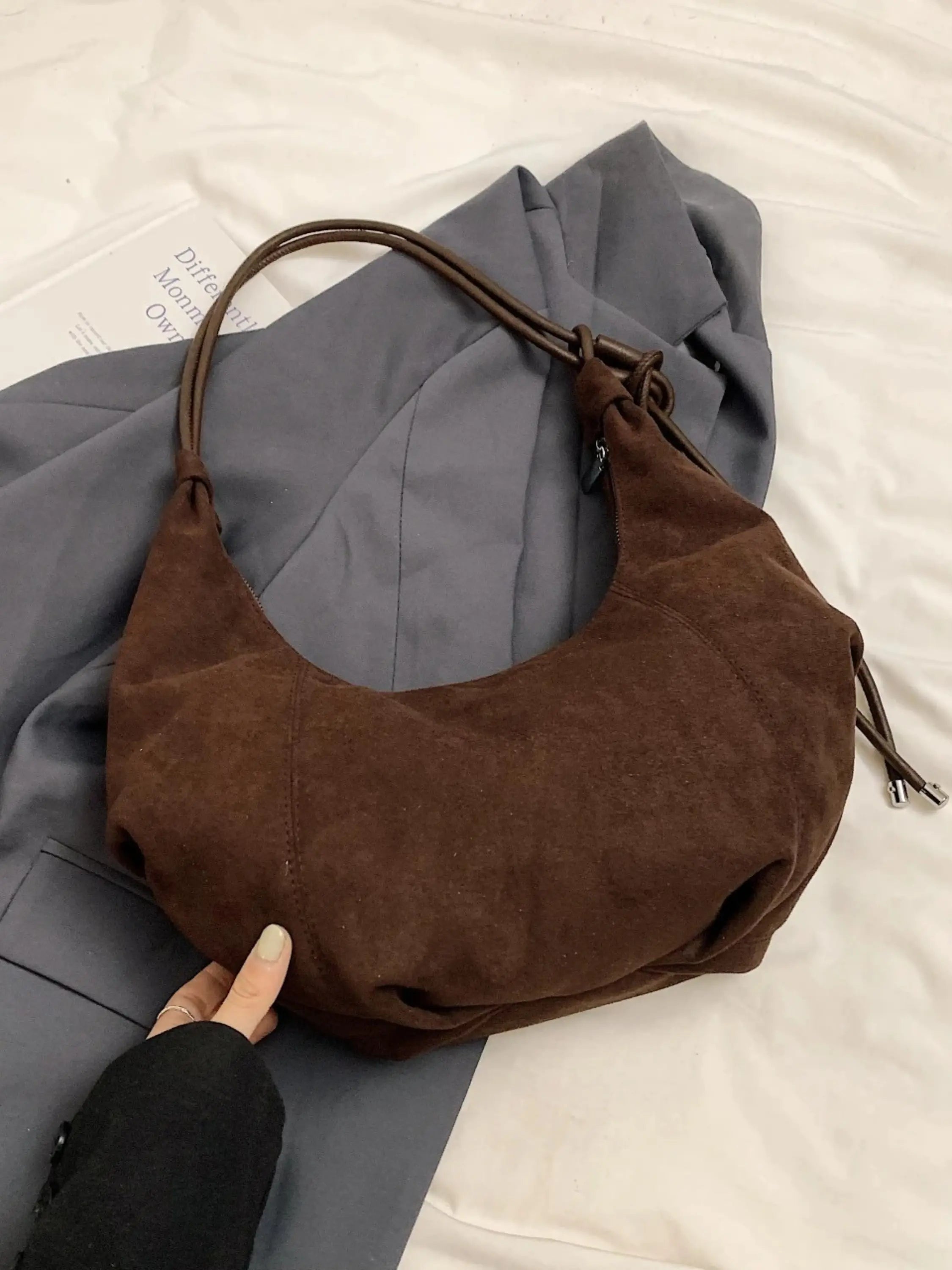 Boho-Chic Hobo Bag with Playful Charm