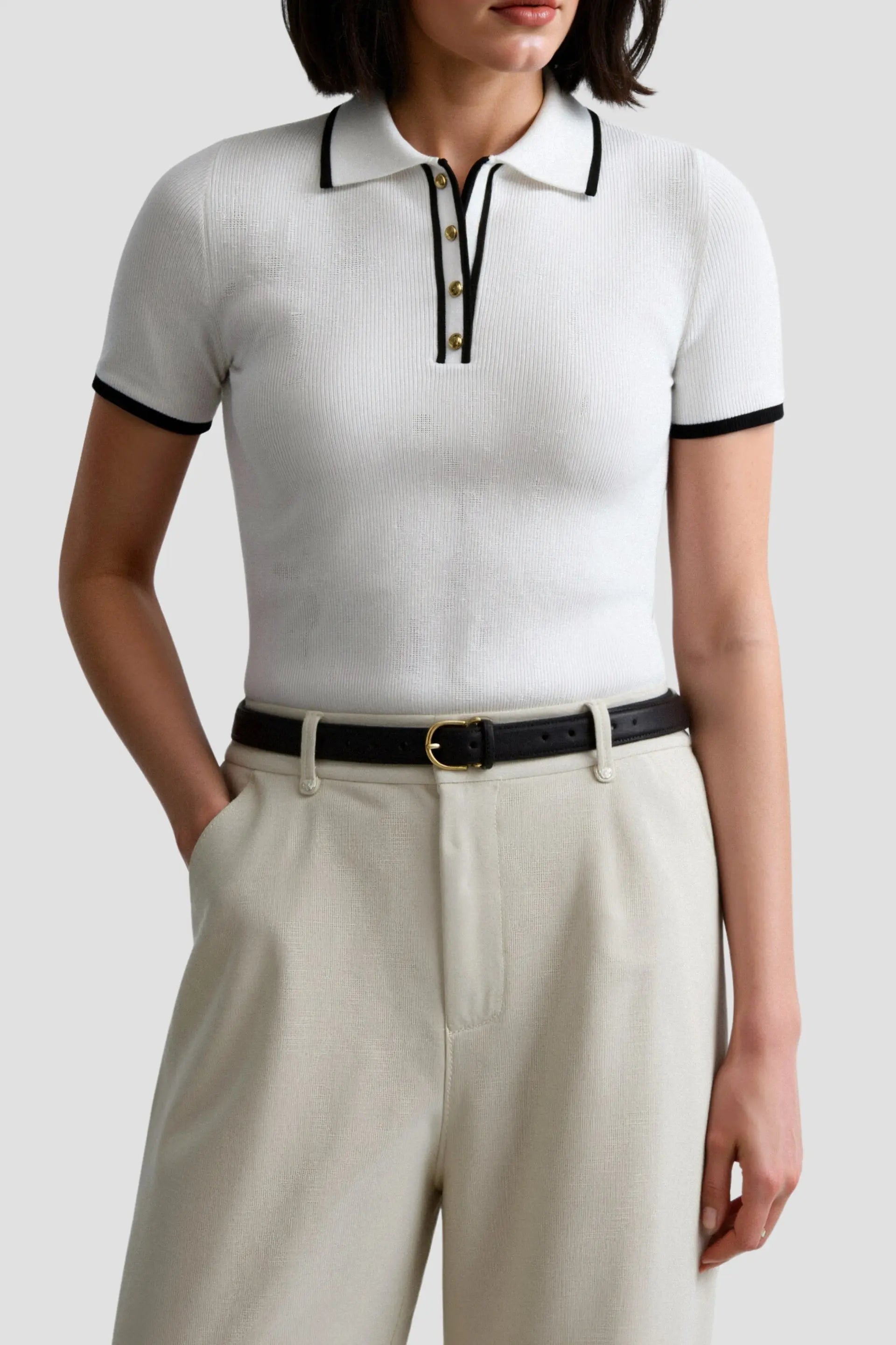 Classic Polo Shirt with Contrast Trim