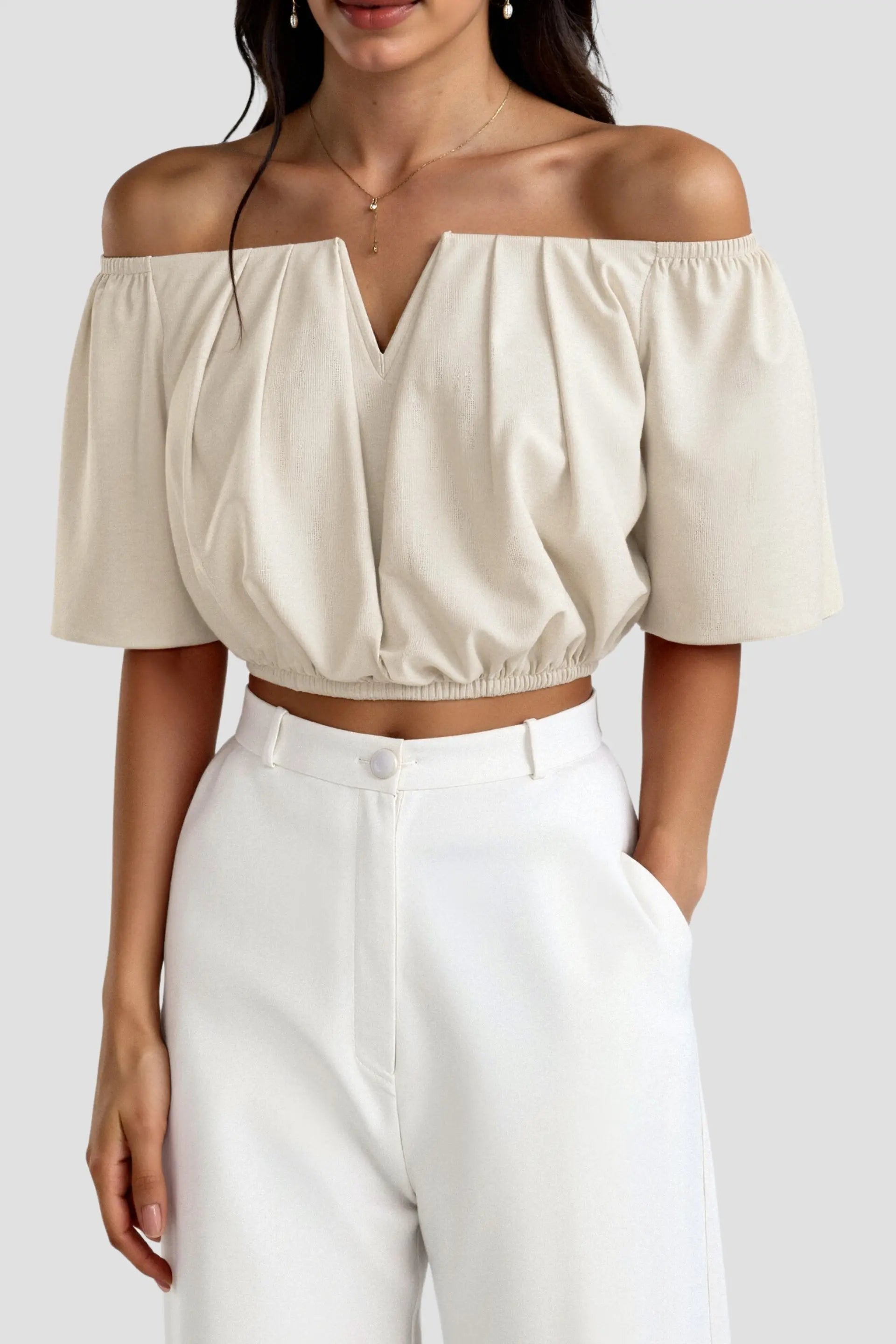 Romantic off-shoulder top