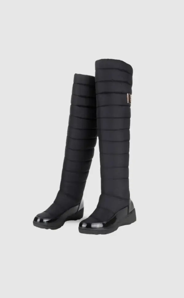 Quilted Knee-High Boots - Warm and Trendy