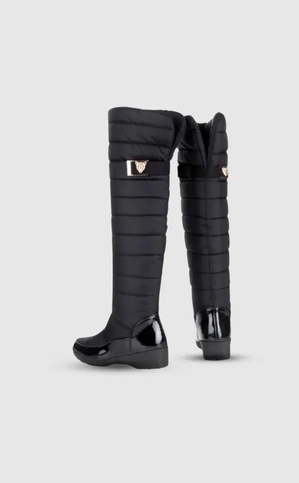 Quilted Knee-High Boots - Warm and Trendy