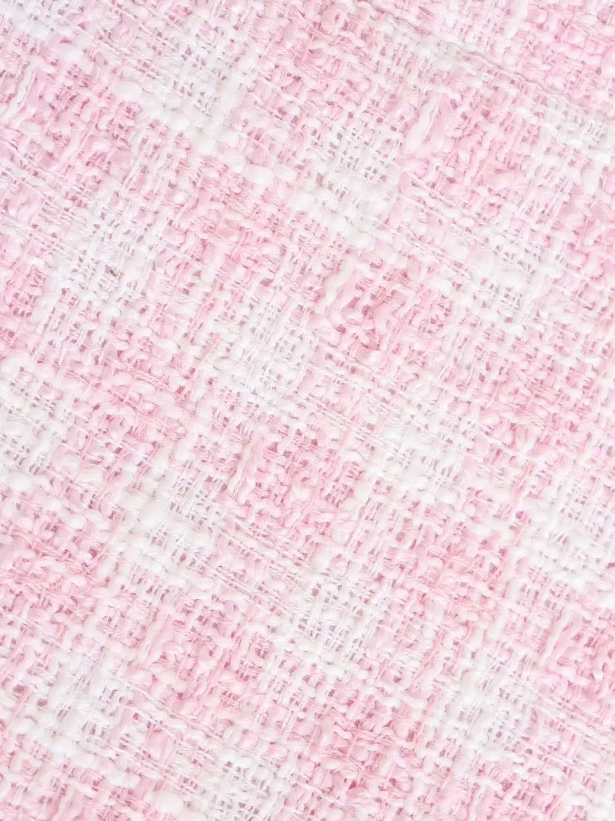 Pink Tweed Cropped Blazer