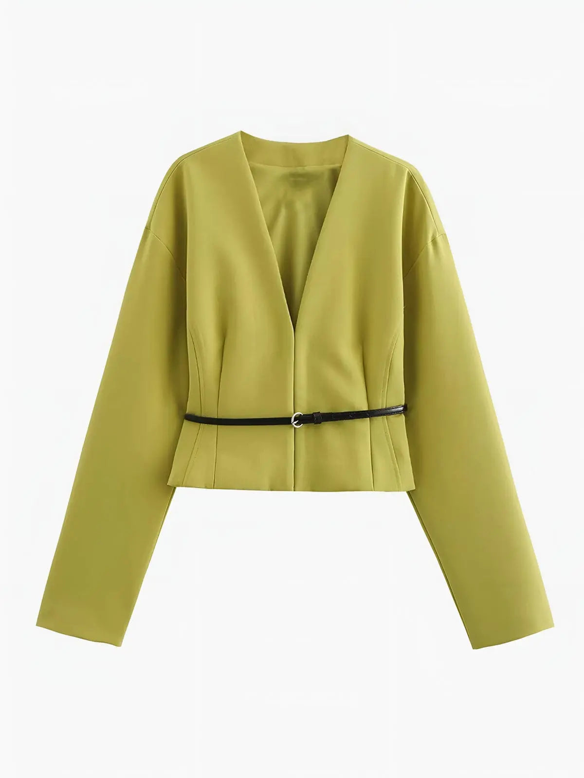 Belted Cropped Blazer