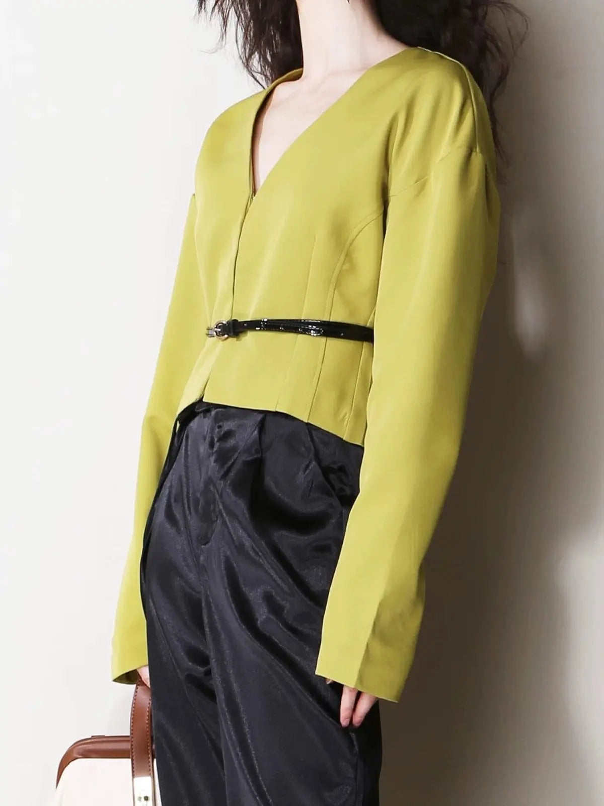 Belted Cropped Blazer