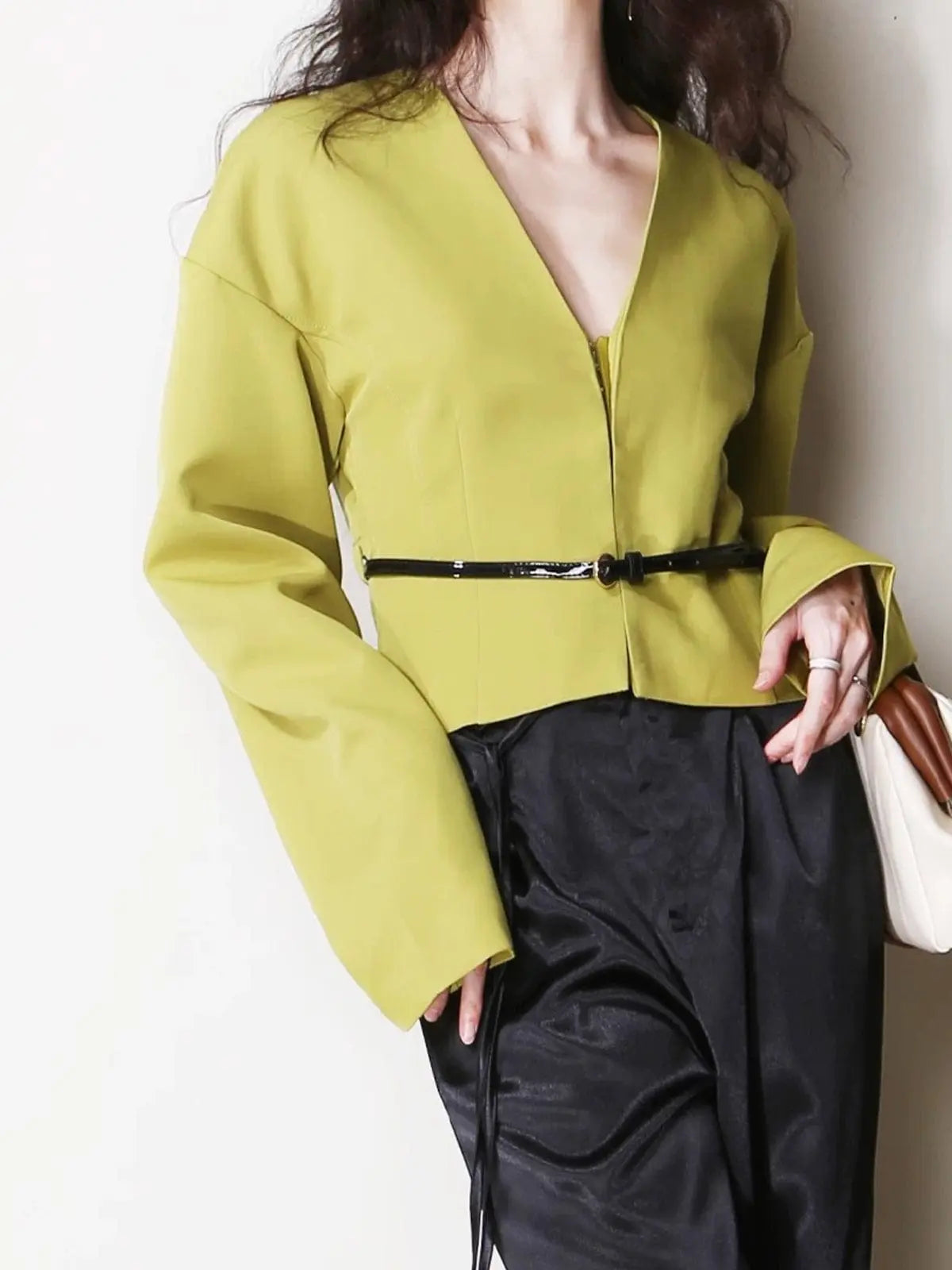 Belted Cropped Blazer