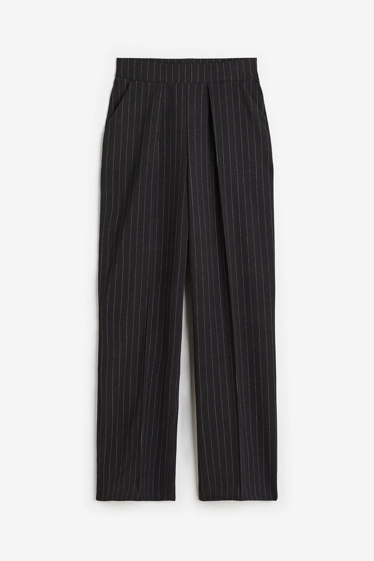 High-Waisted Wide-Leg Linen Trousers