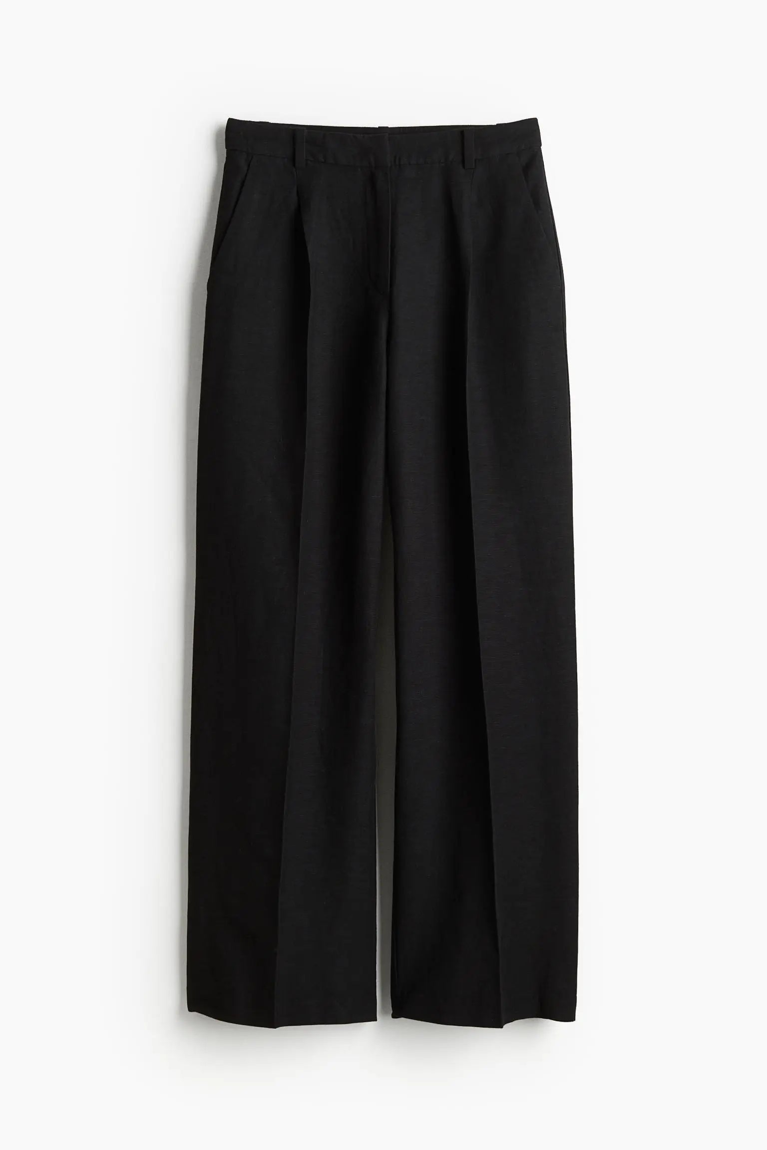 Wide-Leg Linen Trousers