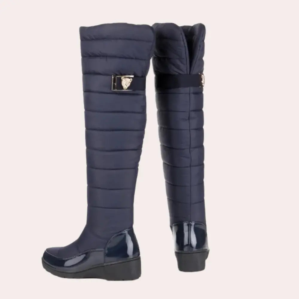 Quilted Knee-High Boots - Warm and Trendy