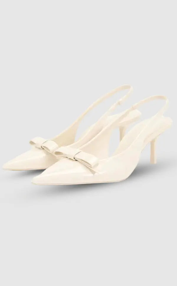 Luca | White Gala Pumps with Heel
