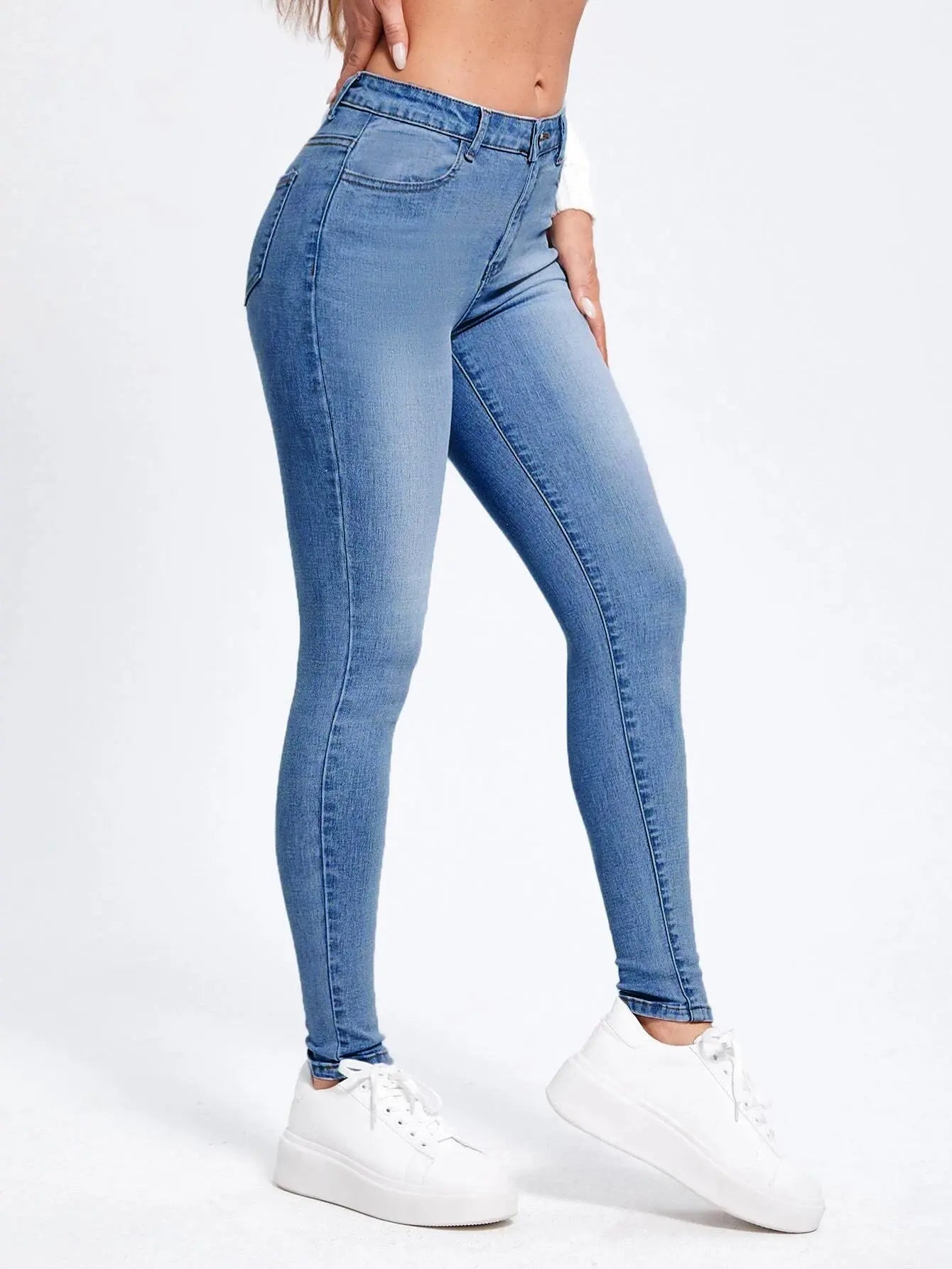 High-Waisted Skinny Jeans - Flattering and Comfortable