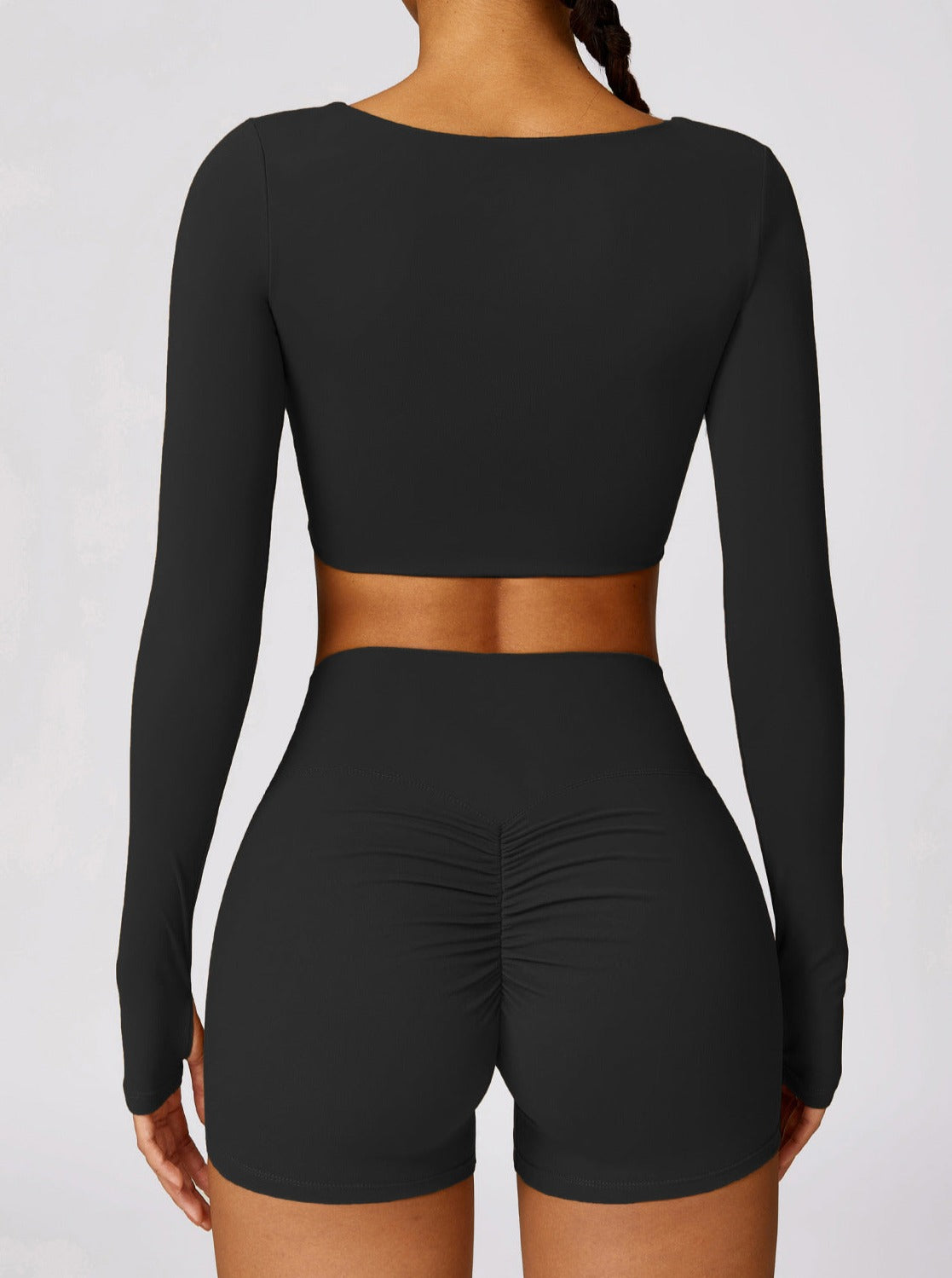 Livia | Long Sleeve Crop Top with Twist Detail
