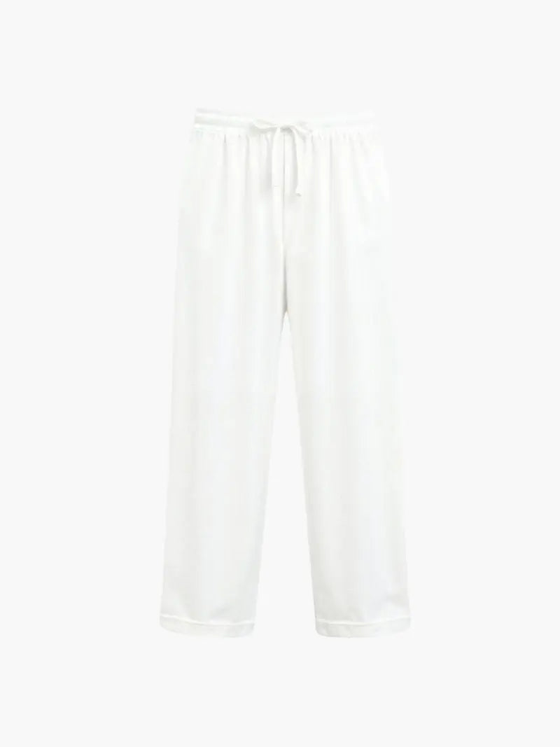 Relaxed Drawstring Lounge Pants in White