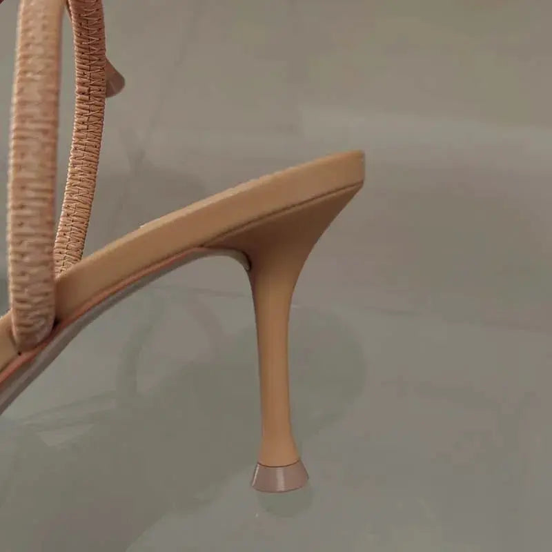 Leo | Heat-Resistant Water Diamond Wedge Heels