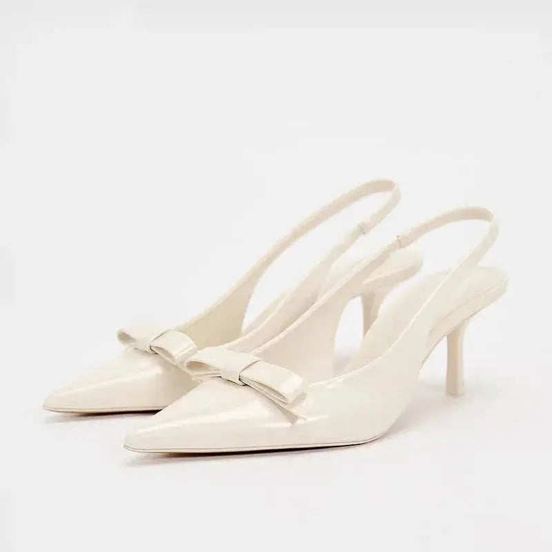 Luca | White Gala Pumps with Heel