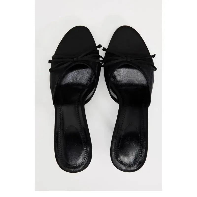 Sabine Mid Height Black Heels