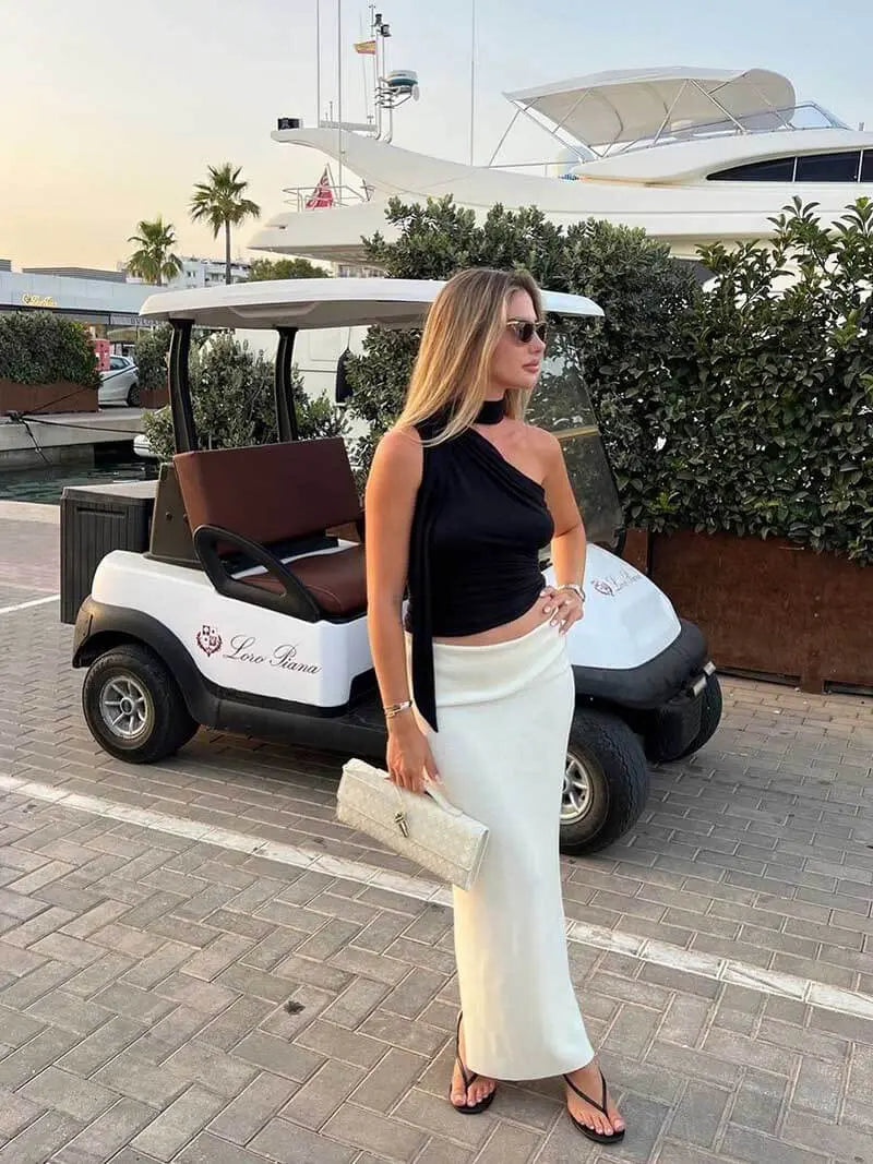 Black Woven Leather Shoulder Bag