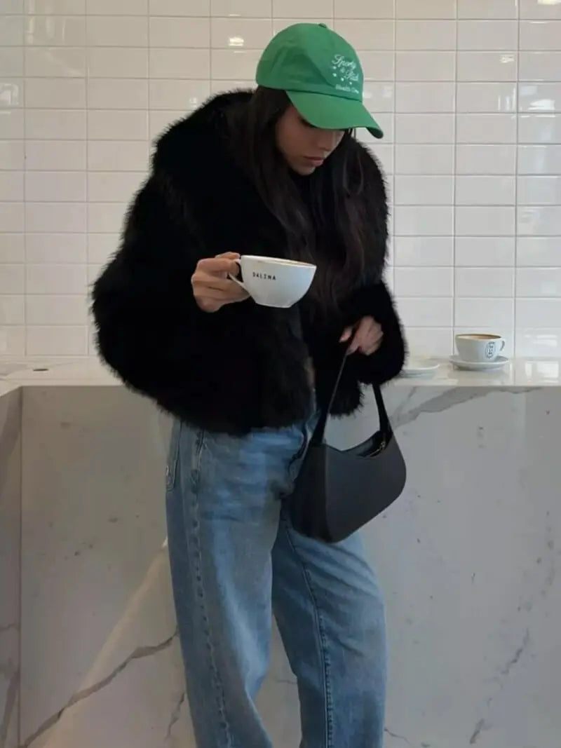 Luxurious Faux Fur Coat