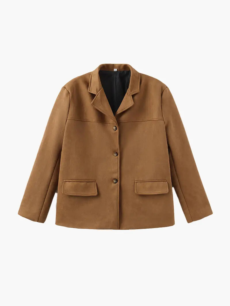 Timeless Faux Suede Camel Jacket