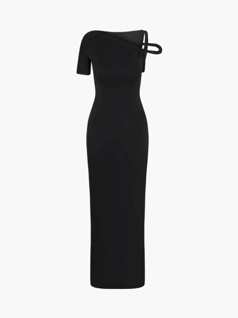 Asymmetrical One-Shoulder Maxi Dress
