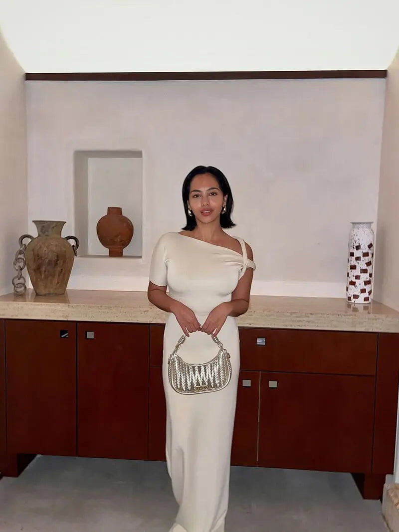 Asymmetrical One-Shoulder Maxi Dress