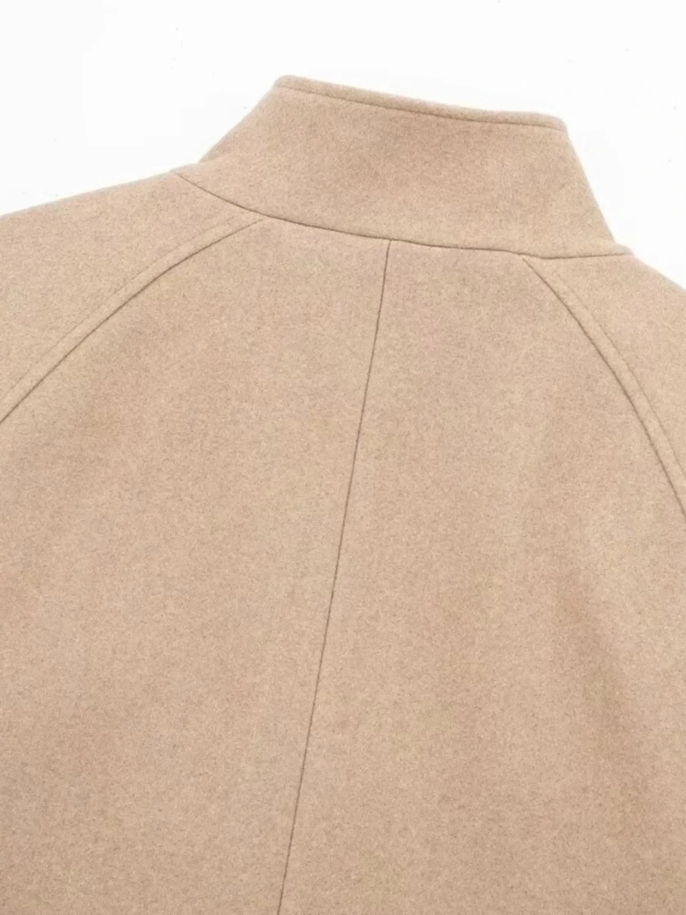 Cropped Double-Breasted Wool Jacket