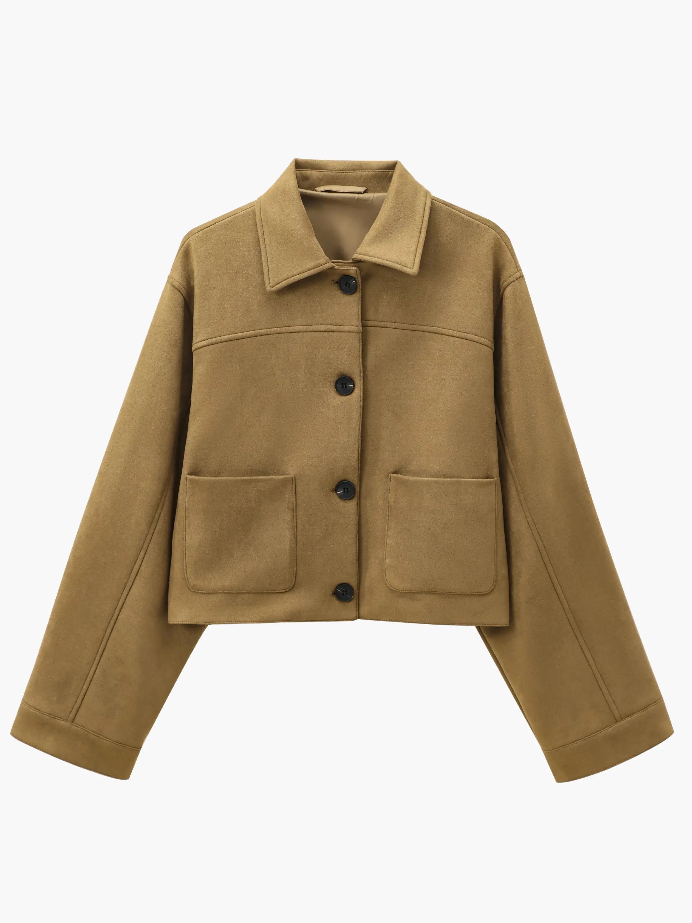 Cropped Wool Blend Jacket