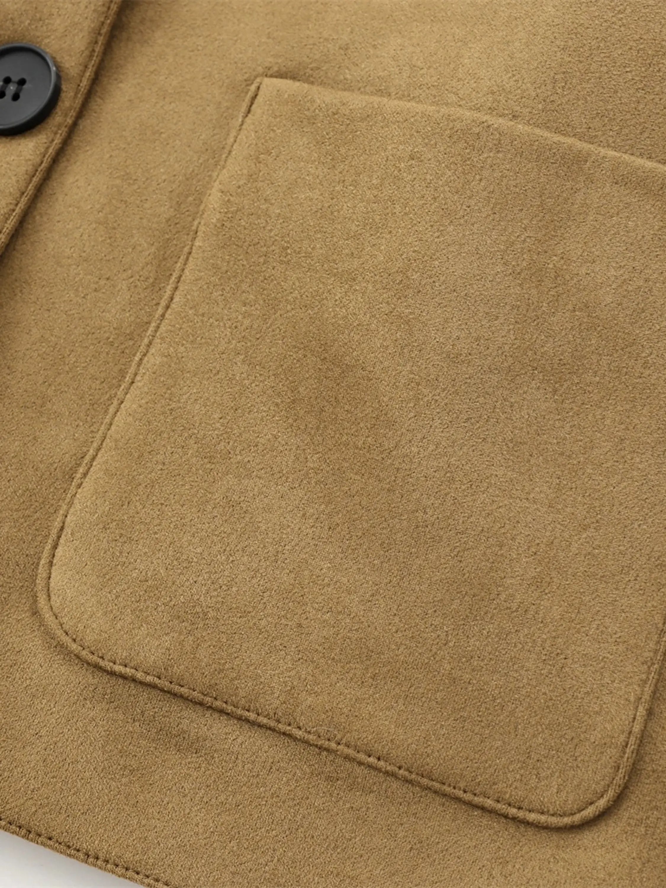 Cropped Wool Blend Jacket