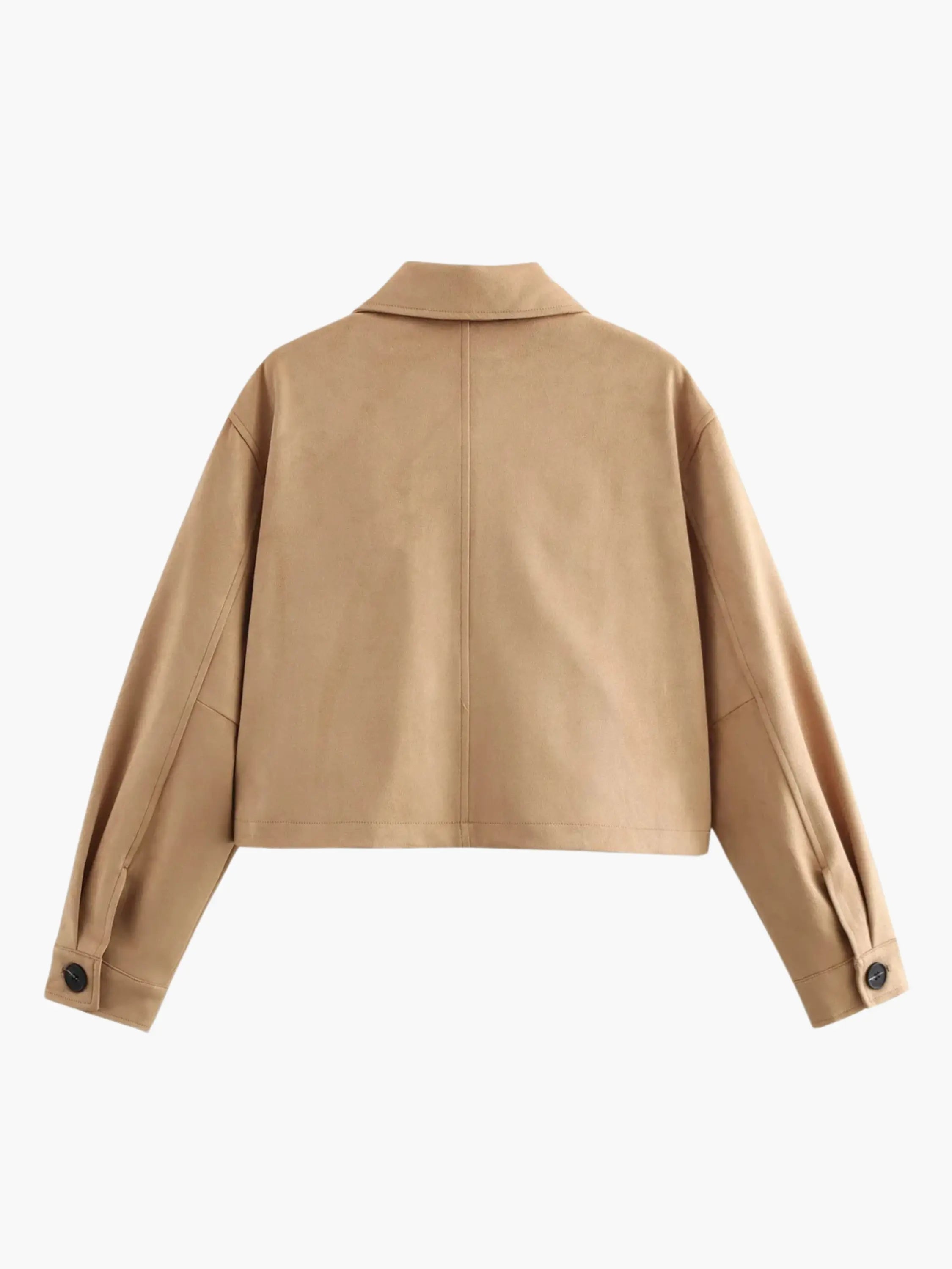 Minimalist Cropped Button-Up Jacket