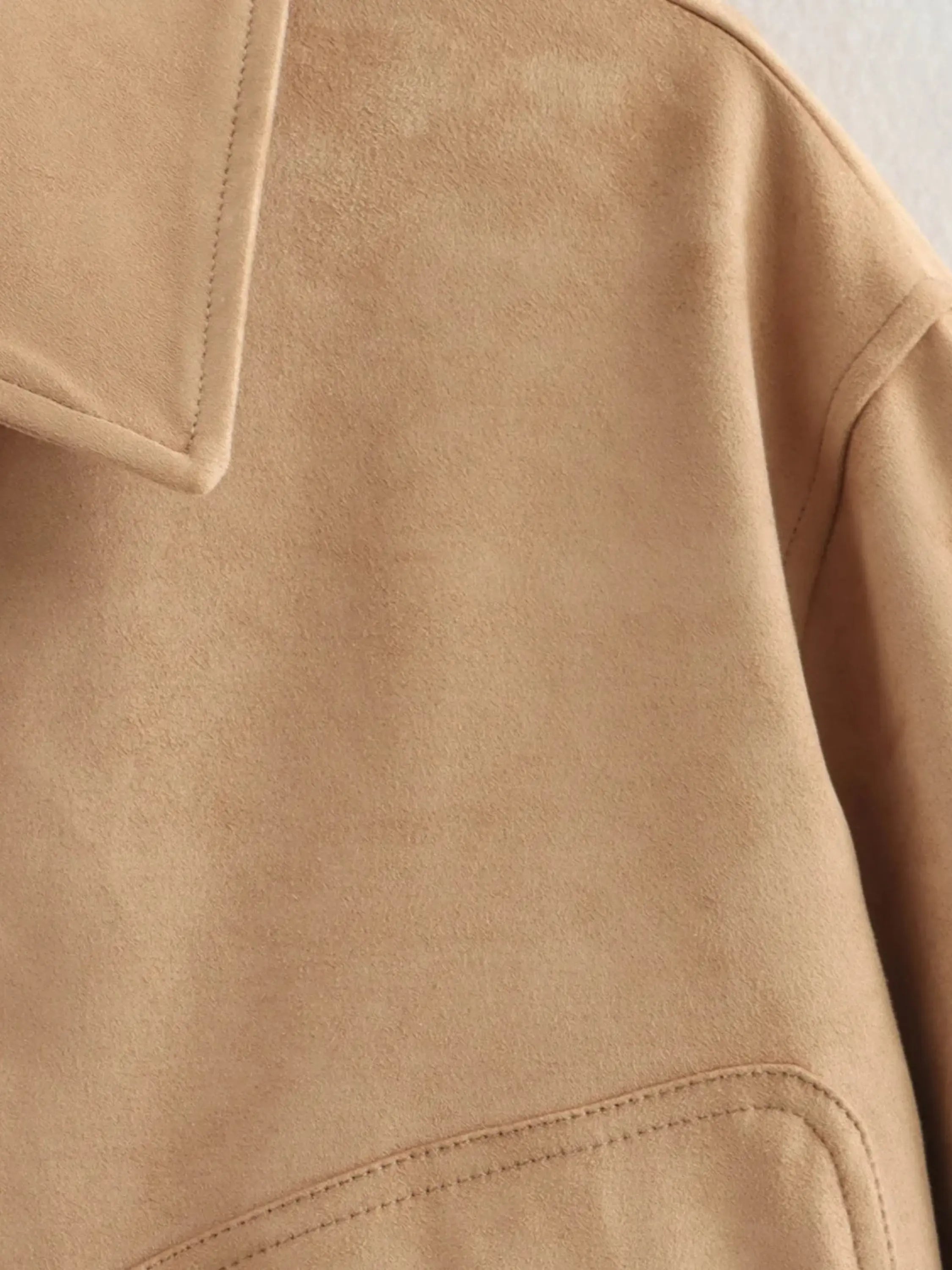 Minimalist Cropped Button-Up Jacket