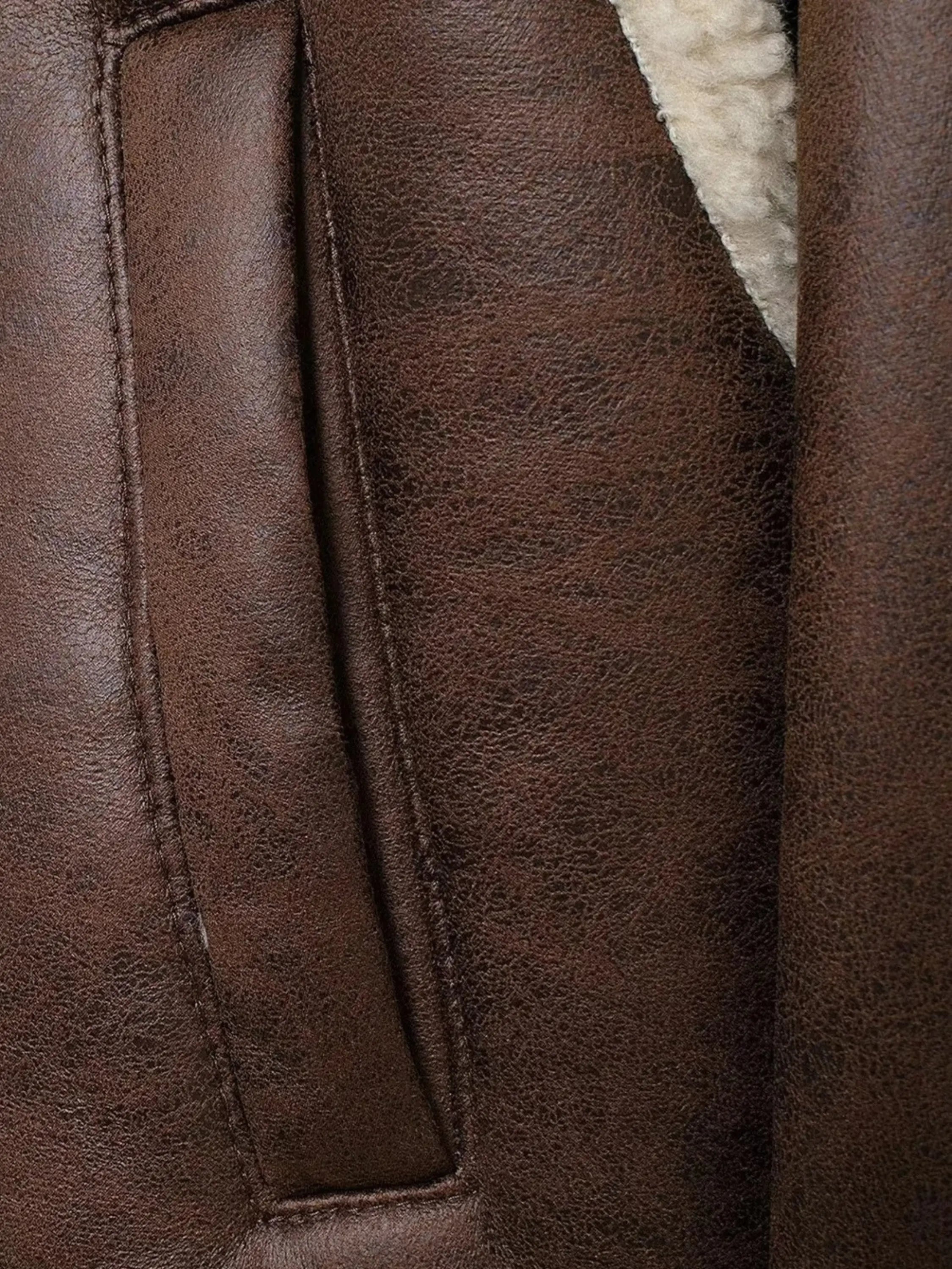 Stylish Faux Shearling Jacket - for Women