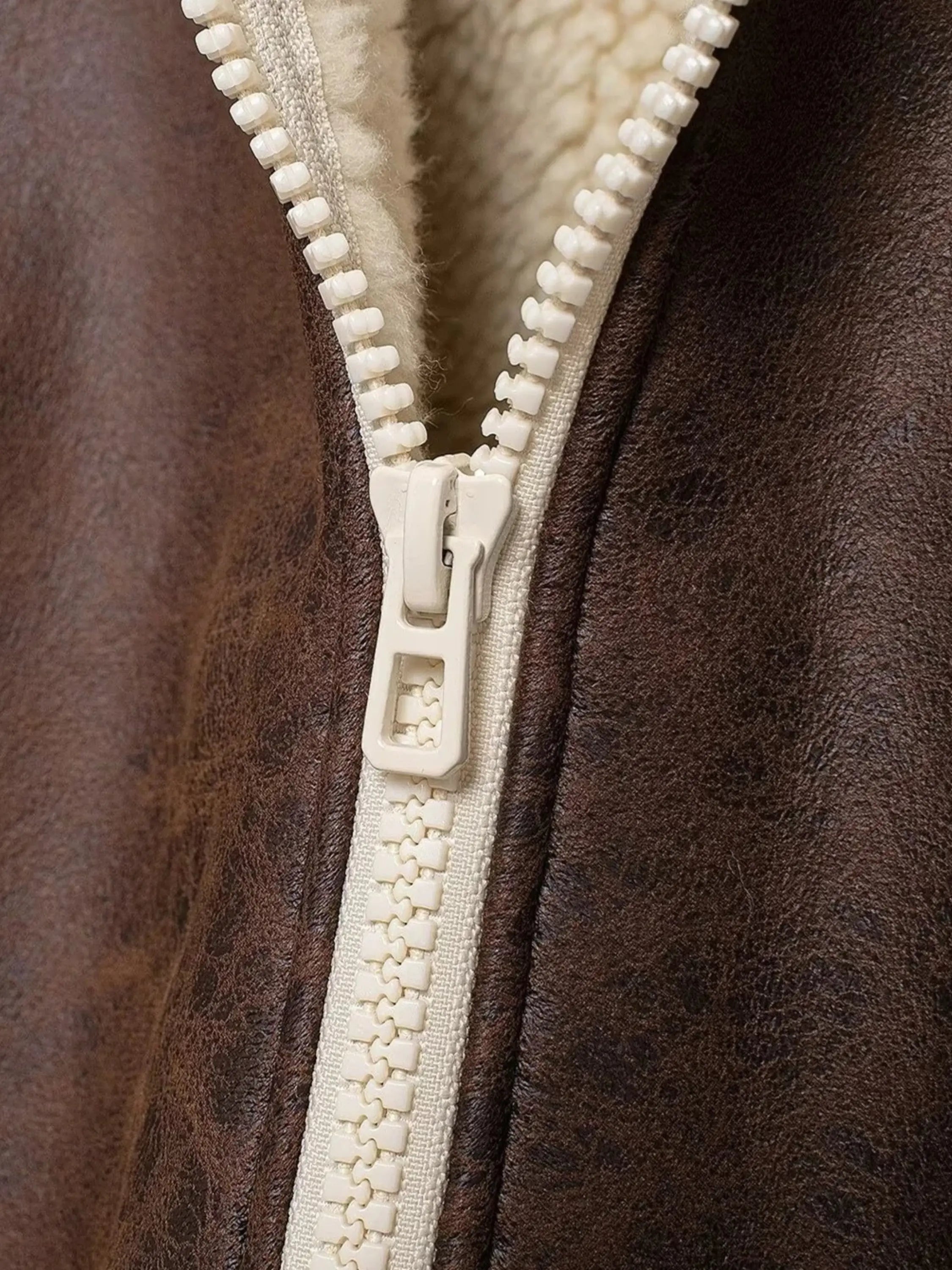 Stylish Faux Shearling Jacket - for Women