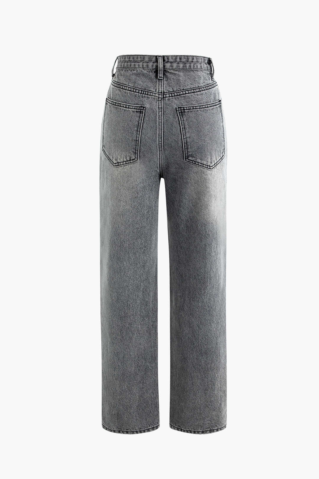 High-Waisted  Jeans Asymmetric with Wide-Leg