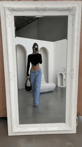 Modern Chic Light Blue Wide-Leg Jeans