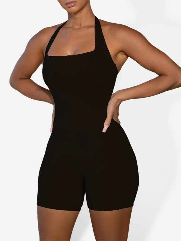Ava | Halterneck Shorts Jumpsuit for Sports and Leisure