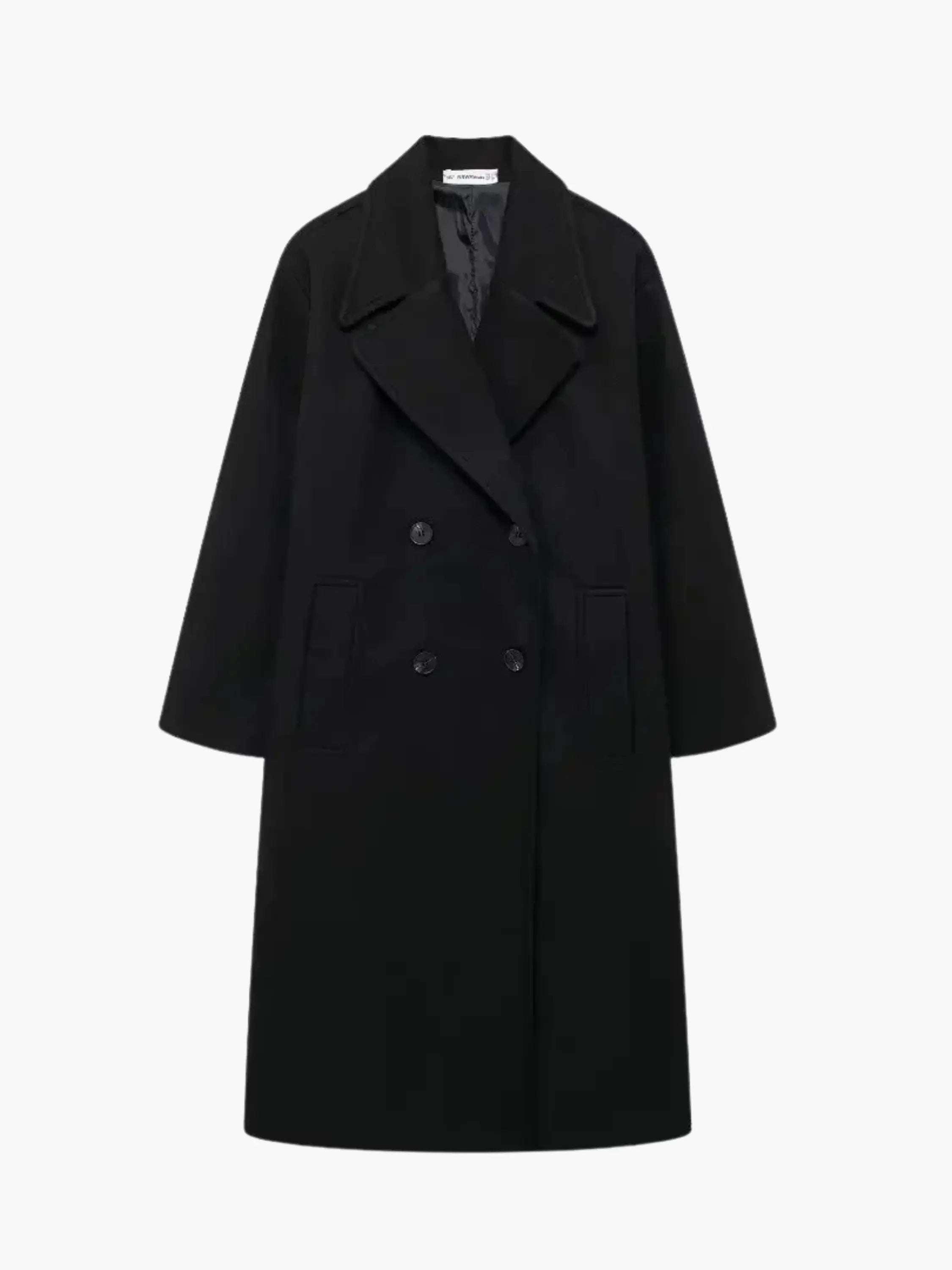 Oversized Double-Breasted Coat - Cozy and Chic