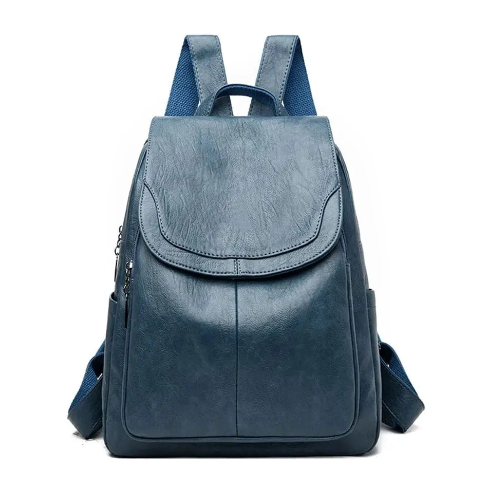 Maya | Anti Theft Leather Backpack