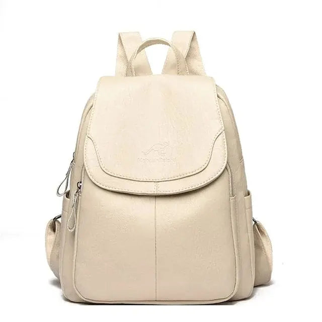 Maya | Anti Theft Leather Backpack