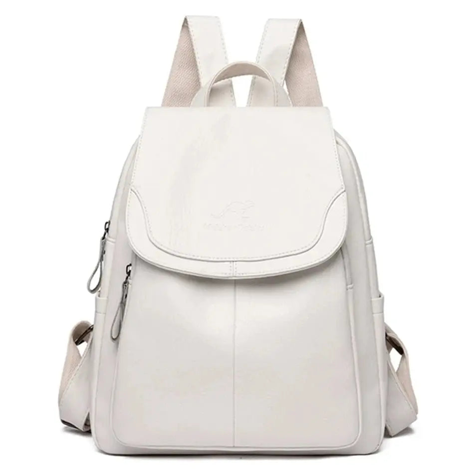 Maya | Anti Theft Leather Backpack