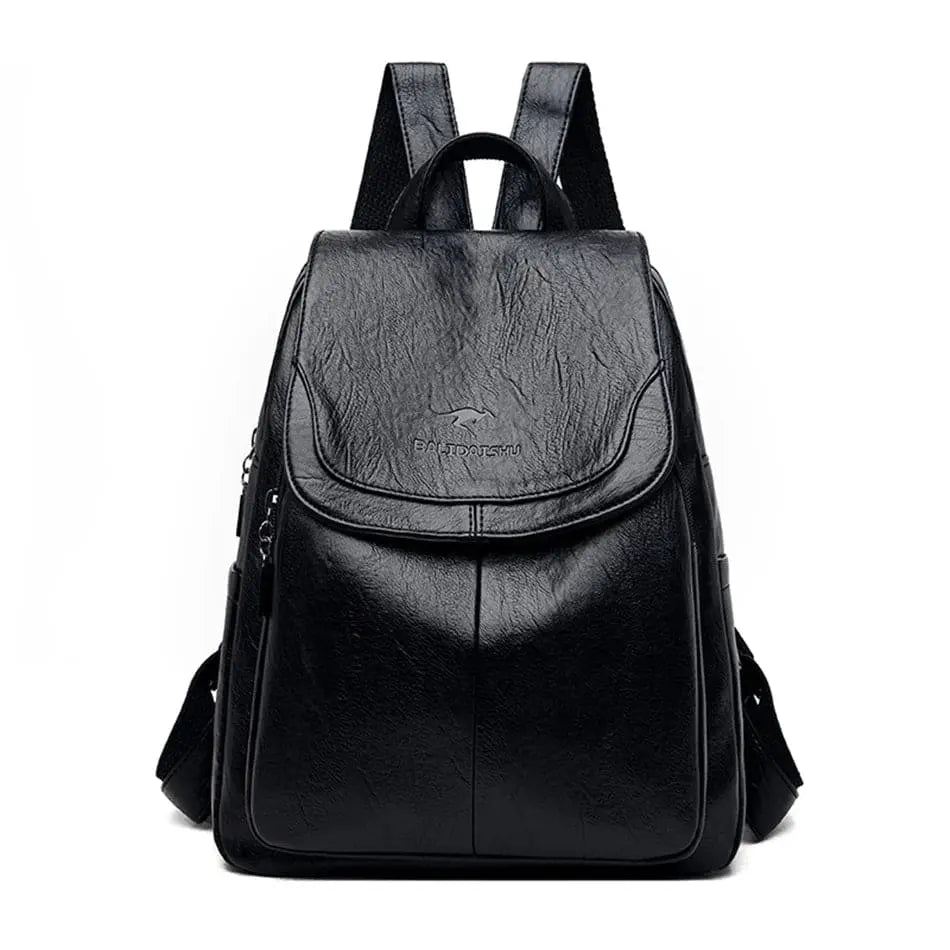 Maya | Anti Theft Leather Backpack